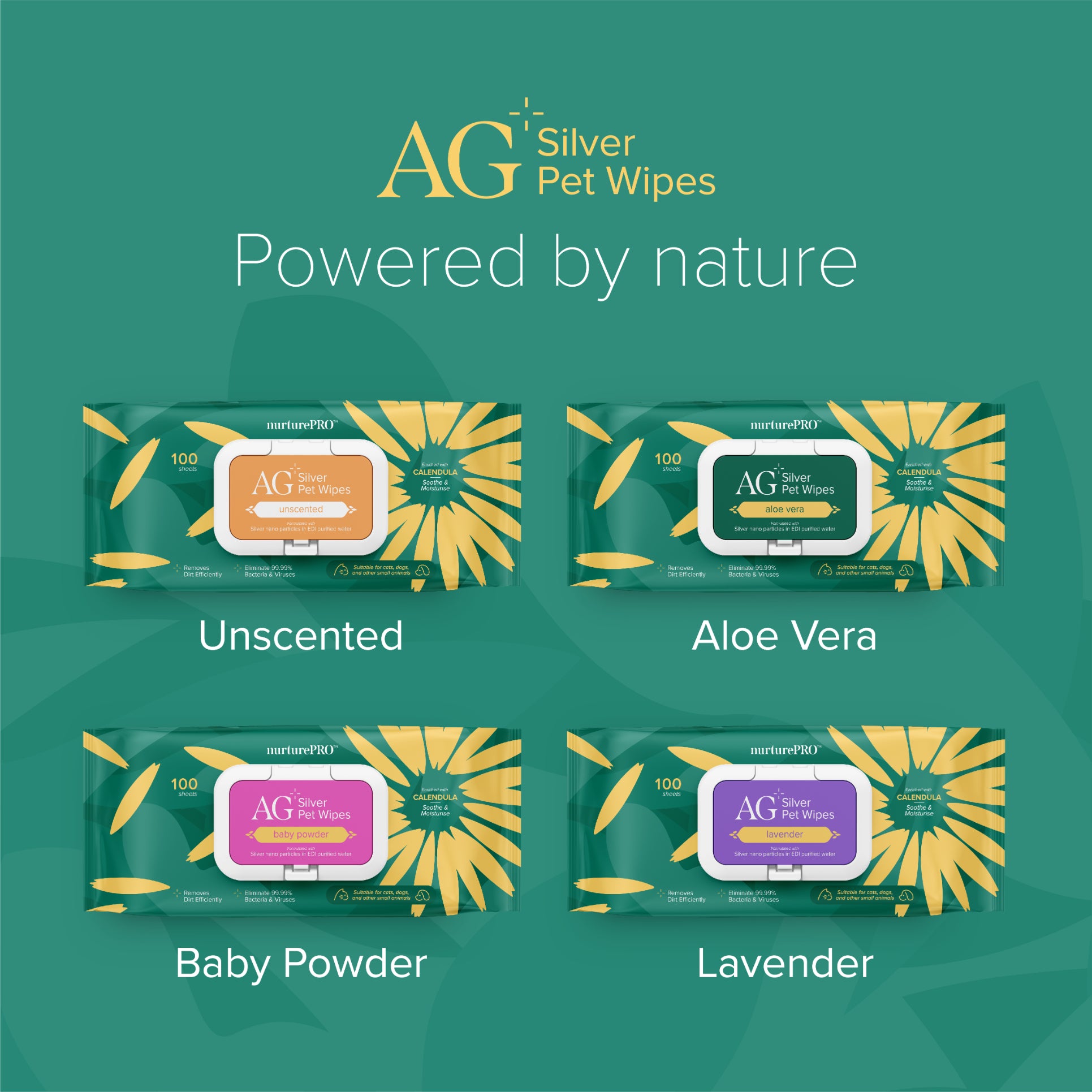 NurturePRO AG+ Silver Pet Wipes