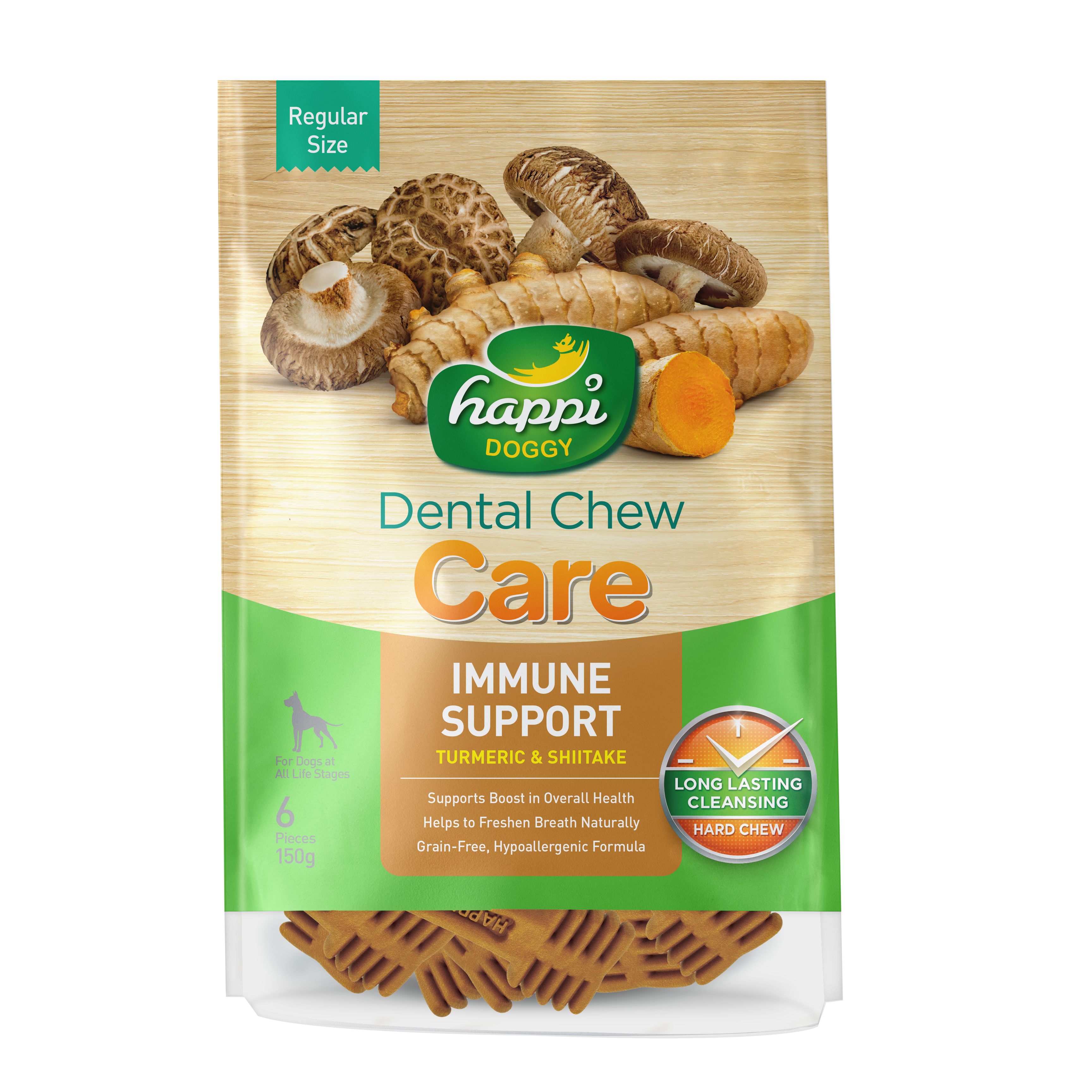 Happi Skippi Doggy Care Regular 4 inch Dental Chew 150g